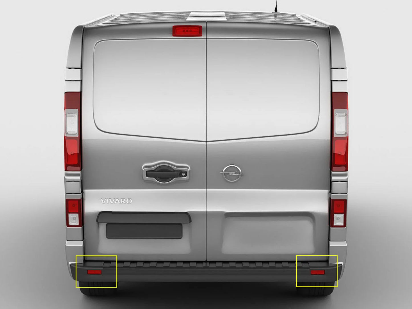 ANGRONG 2pcs Red Lens Rear Bumper Reflector L&R For Vauxhall Opel Vivaro Movano A Primastar