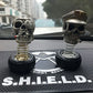Car Ornament Shaking Halloween Skull Head Tire Spring Skulls Relieve Driving Fatigue Auto Decor Toys Car Decorations RS-SFN047