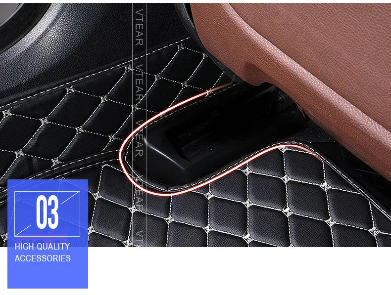 Vtear for Geely atlas car floor mats waterproof foot pad carpet leather rugs car-styling interior automobile accessories 2018