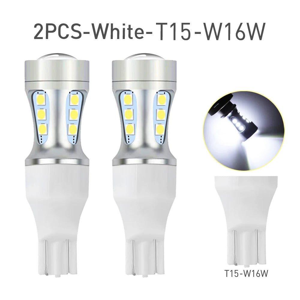 2x P21W BA15S LED Canbus 1156 BAY15D 1157 P21/5W LED Bulbs T15 R5W Car Lights 6500K White Brake Lights Reverse Lamp DRL T20 7443