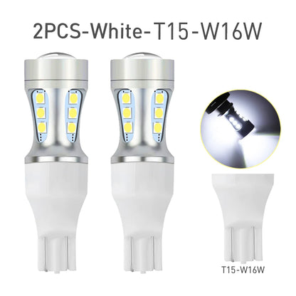 2x P21W BA15S LED Canbus 1156 BAY15D 1157 P21/5W LED Bulbs T15 R5W Car Lights 6500K White Brake Lights Reverse Lamp DRL T20 7443