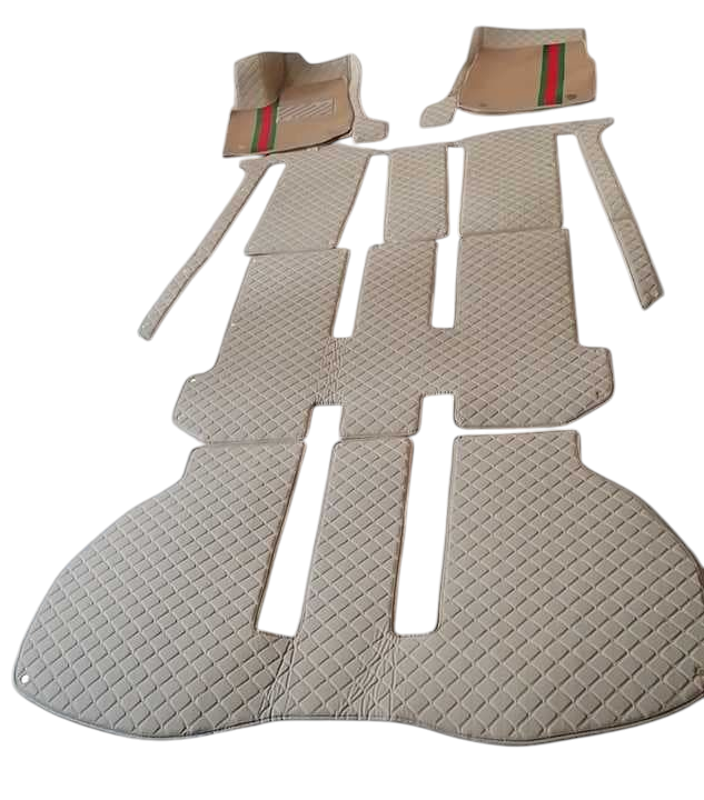 Alfombras Impermeables Dobles Hechas con cuero ecológico artificial ala medida exacta de cada automóvil 3 Filas de Alfombras 7 a 9 Asientos del Automóvil ( +  ALFOMBRAS DE MALETERO O CAJUELA )