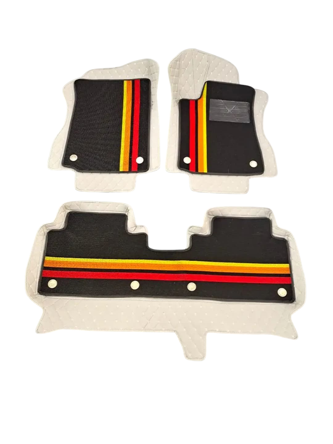 Alfombras Impermeables Dobles Hechas con cuero ecológico artificial ala medida exacta de cada automóvil 3 Filas de Alfombras 7 a 9 Asientos del Automóvil ( NO INCLUYE ALFOMBRAS DE MALETERO O CAJUELA )