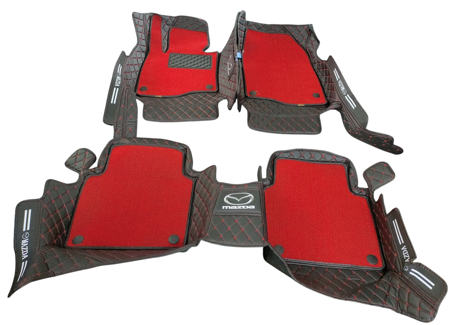 Alfombras Impermeables Dobles Hechas con cuero ecológico artificial ala medida exacta de cada automóvil 3 Filas de Alfombras 7 a 9 Asientos del Automóvil ( NO INCLUYE ALFOMBRAS DE MALETERO O CAJUELA )