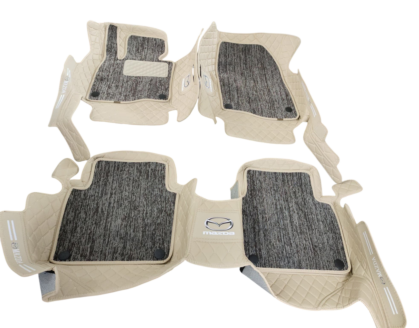 Alfombras Impermeables Dobles Hechas con cuero ecológico artificial ala medida exacta de cada automóvil 3 Filas de Alfombras 7 a 9 Asientos del Automóvil ( NO INCLUYE ALFOMBRAS DE MALETERO O CAJUELA )