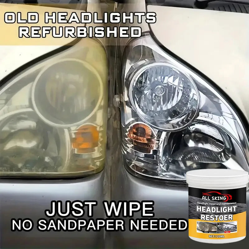 Car Headlight Restoration Polishing Kits Headlamp Scratch Remover Repair Cleaning Paste Remove Oxidation Headlight Polish Liquid