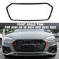 Front Bumper Grille Trim For Audi A5 S5 2020 2021 2022 2023 Black / Carbon Look Racing Radiator Grill Strip Cover