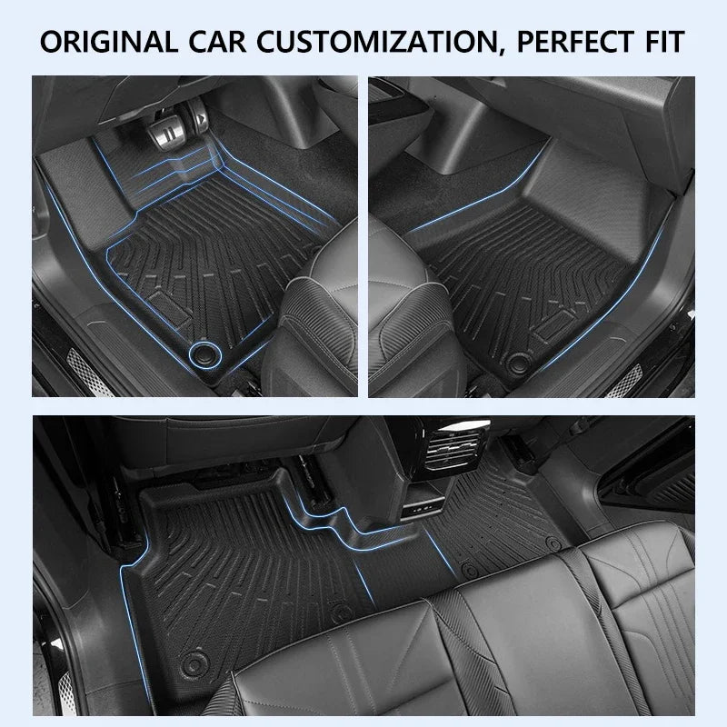 TPE Car Floor Mats for Kia Seltos 2024-2025 All-Weather Waterproof Non-Slip Trunk Protector Left-Hand Drive Car Interior Parts