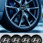 4Pcs Car Emblem Wheel Center Hub Badge Stickers Accessories For Hyundai I20 I30 I40 IX20 IX35 Kona Getz Genesis Veloster Tucson