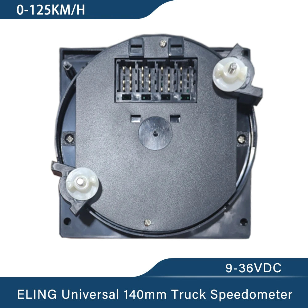 ELING Newest Universal 140mm Diameter Truck Speedometer Odometer 0-125km/h With Backlight 9-36V