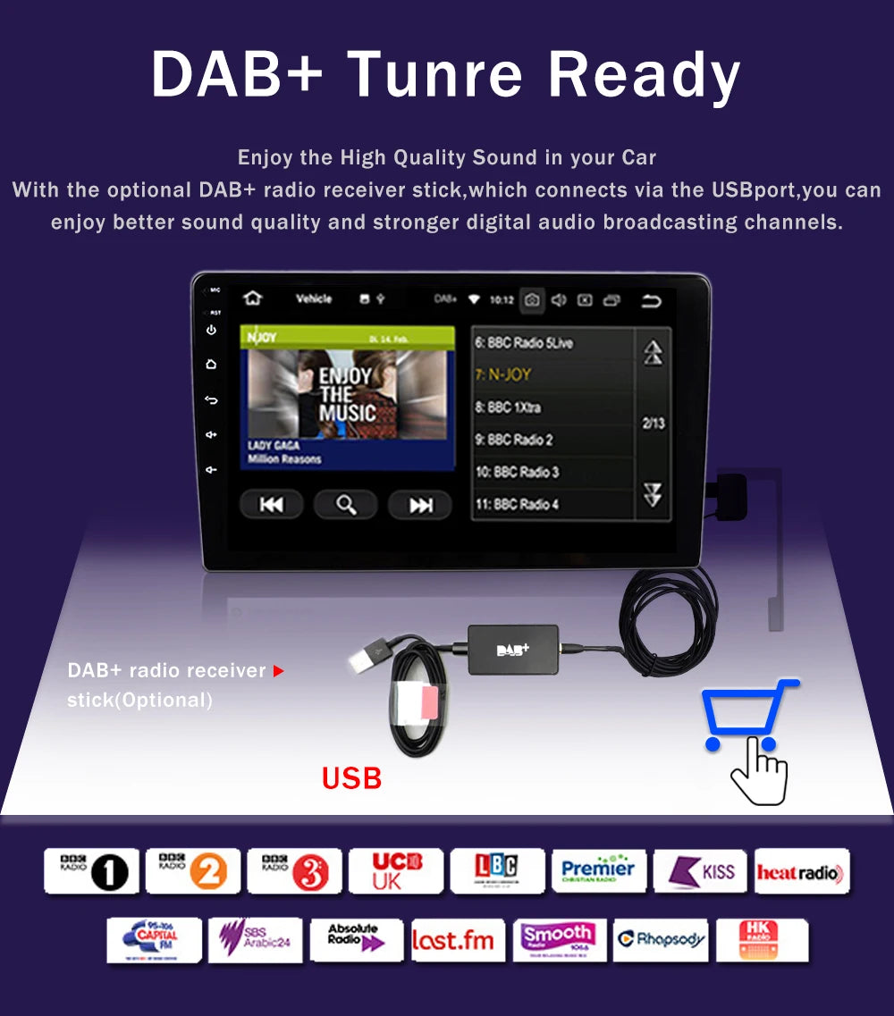 LEHX Universal 9/10 inch Wireless Carplay 2din Android 15 Car Radio Multimedia Video Player AutoRadio GPS Navigation 4G WiFi