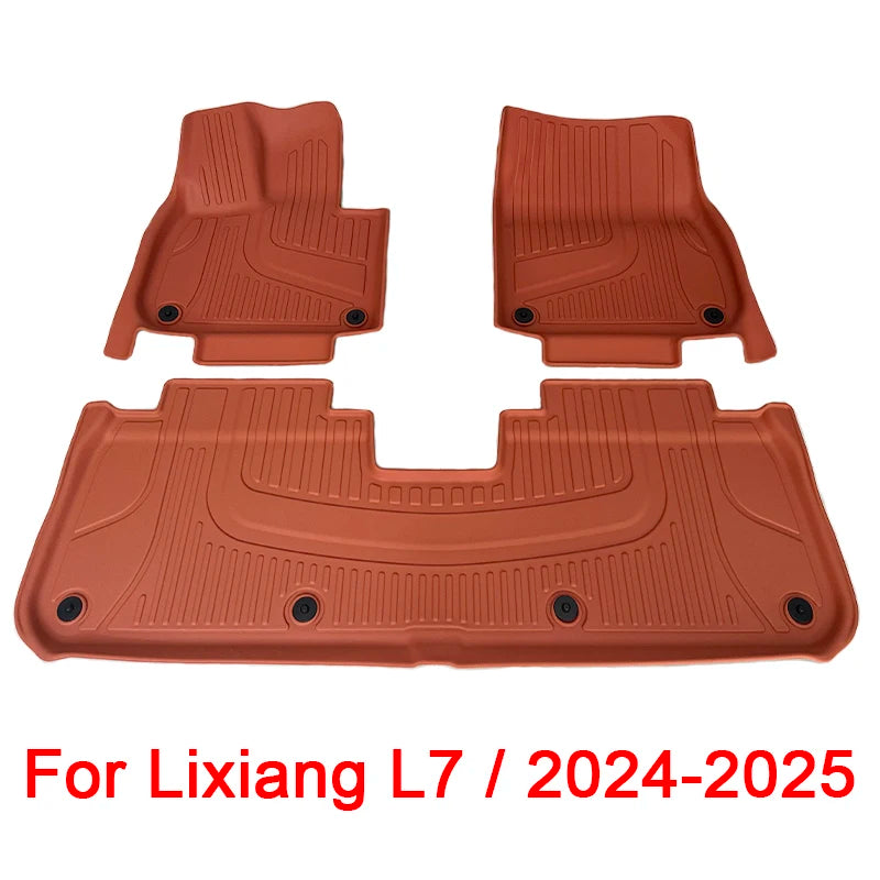 Wholesale Car Floor Mats for Lixiang L7 2023 2024 2025 Waterproof Non-slip Foot Pad TPE Car Carpet Black Floor Liners Trunk Mats