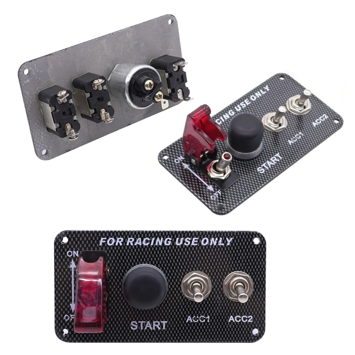 12v Switch Panel Interruptor Car Trunk LED Light Ignition Toggle Engine Start Battery Disconnect Cut Off Switches Universal