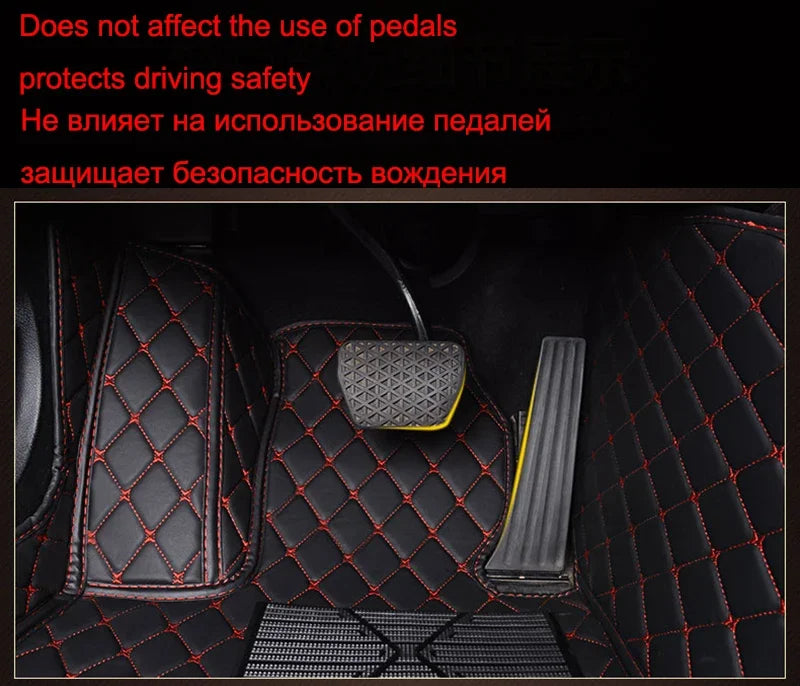 Custom Leather Car Floor Mat For Renault Captur Laguna Koleos Latitude 2011 2012 2018 2019 2020 Waterproof interior Accessories