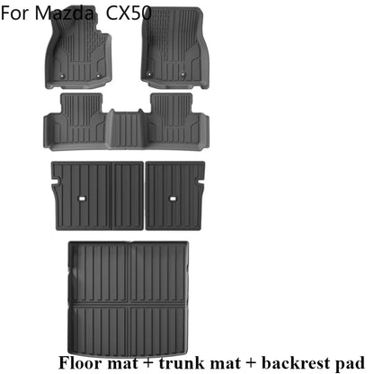 For Mazda CX-50 CX50  Floor Mats Trunk Mats All Weather Front Rear Cargo Liner Mat  Waterproof Anti-Slip Foot Pads Accessories