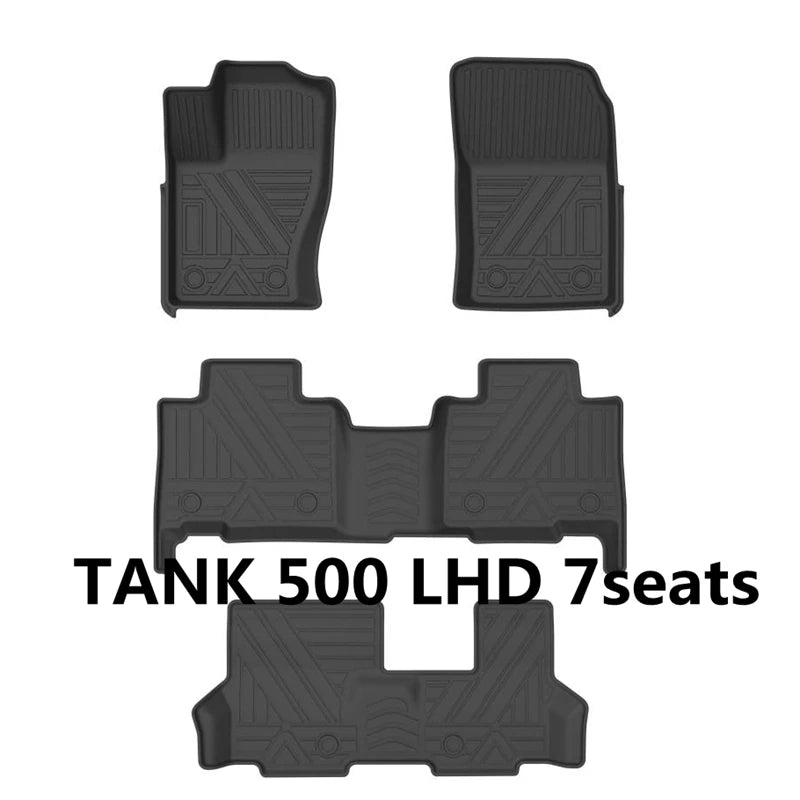 Fit for GWM TANK 500 car carpet TANK 500 car Floor mat TANK 500 trunk mat Full Set Trim to Fit UAZ TANK 500 waterproof floor mat