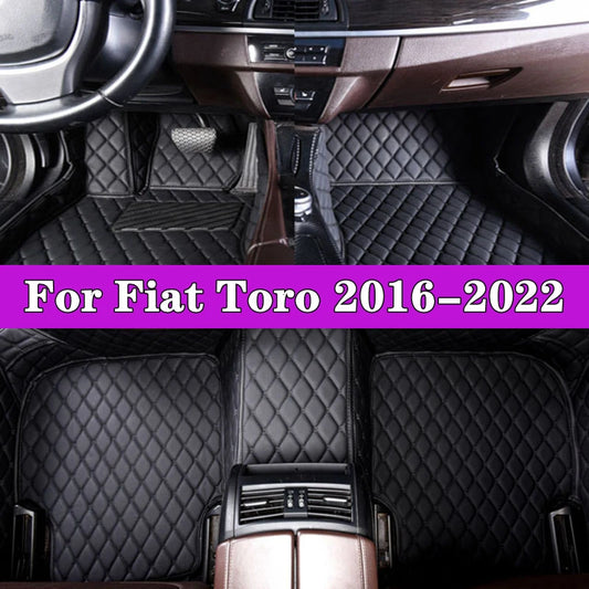 Car Foot Pads Automotive Liners For Fiat Toro 2016-2022 Protective Pad Custom Leather Auto Floor Mats Automobile Carpet Cover