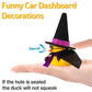 Car Decoration Rubber Duck Halloween with Magic Hat Cloak Broom Sunglasses Necklace for Car Ornaments Home Table Decor