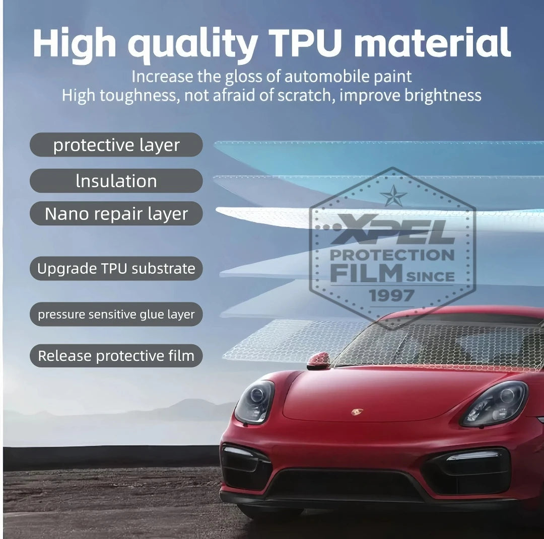XPEL PPF Automotive Transparent Protective Film TPU Material Anti-Cutting Self-Repairing Paint protection transparent film
