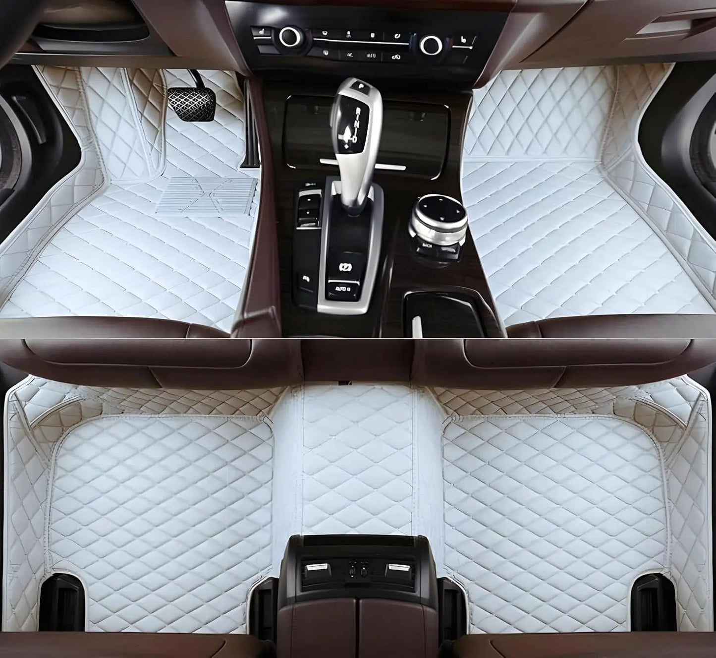 Custom Car Mats For Dacia Duster 2021~2023 Leather All Weather Waterproof Non-Slip Diamond Full Covered Personalized Black Red