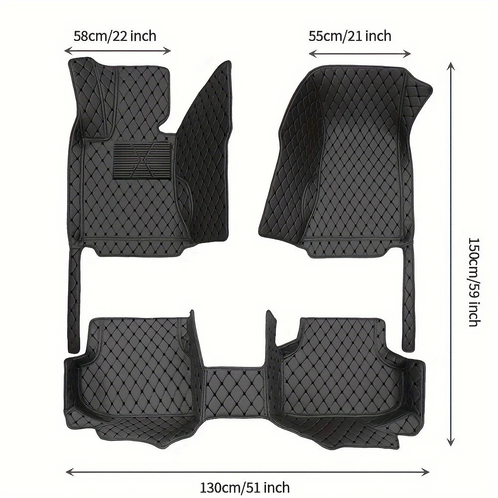 2025 FASHION PU Leather LUXURY Car Floor Mats For Kia Soluto 2017~2024 Waterproof Carpets Interior Accessories