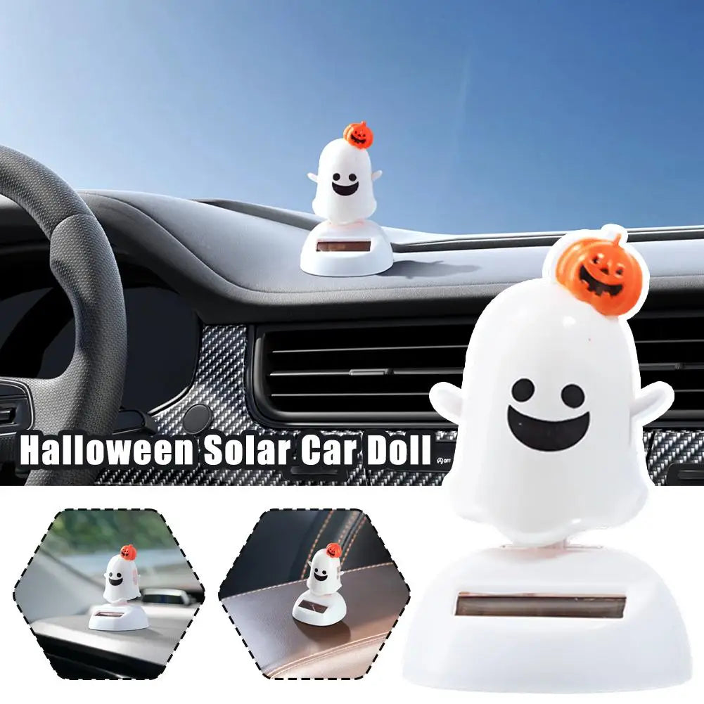 Hot Sale Halloween Solar Energy Creative Bobble Head Doll Car Decorations Cartoon Decorations Children's Gifts