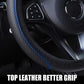 14.5-15inch Steering Wheel Cover Soft PU Leather Car Steering Wheel Cover with Anti-Slip Linning Universal 37-38cm Size