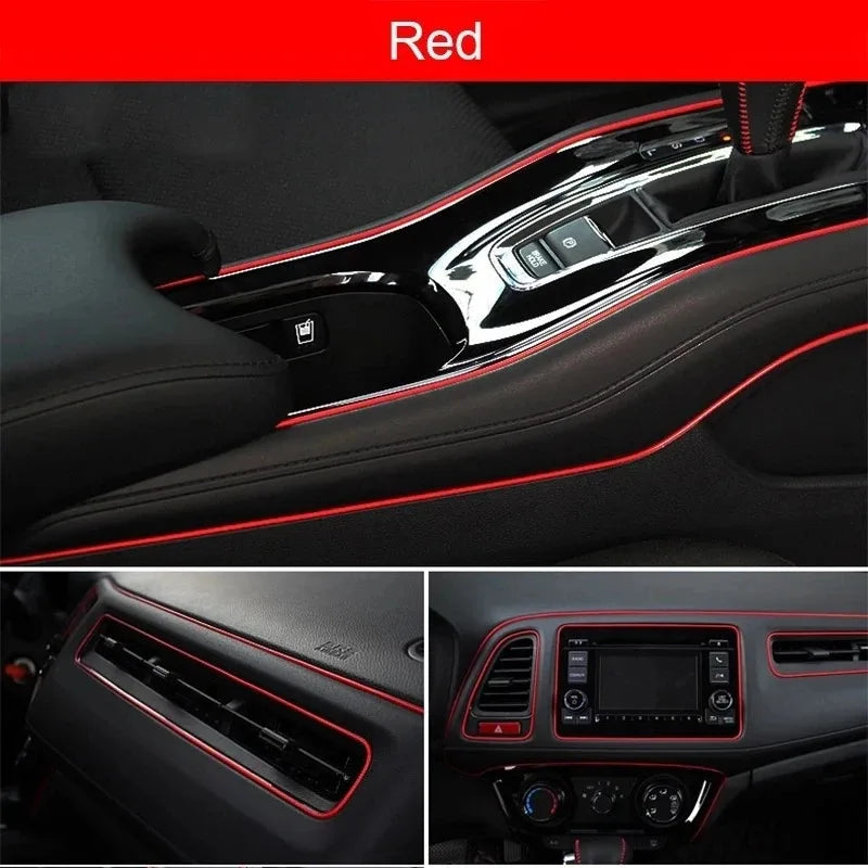 1-5pcs Universal Car Moulding Decoration Flexible Strips 5M Interior Auto Mouldings Car Cover Trim Dashboard Door Car-styling