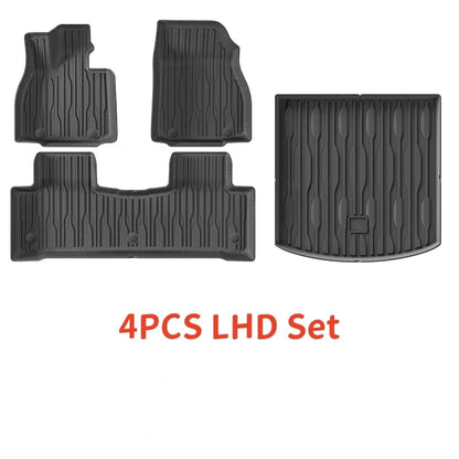 For BYD SEALION 7 2024 2025 TPE Car Floor Mats and Cargo liners, All Weather Waterproof RHD&LHD Backrest Mats Trunk Mats
