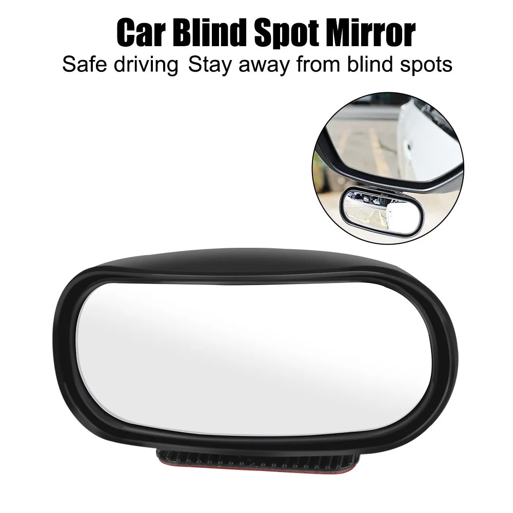 1PC Car Rearview Auxiliary HD Glass Parking Aid Mirror 360-degree Wide Angle Car Blind Spot Mirror Adjustable Rotation
