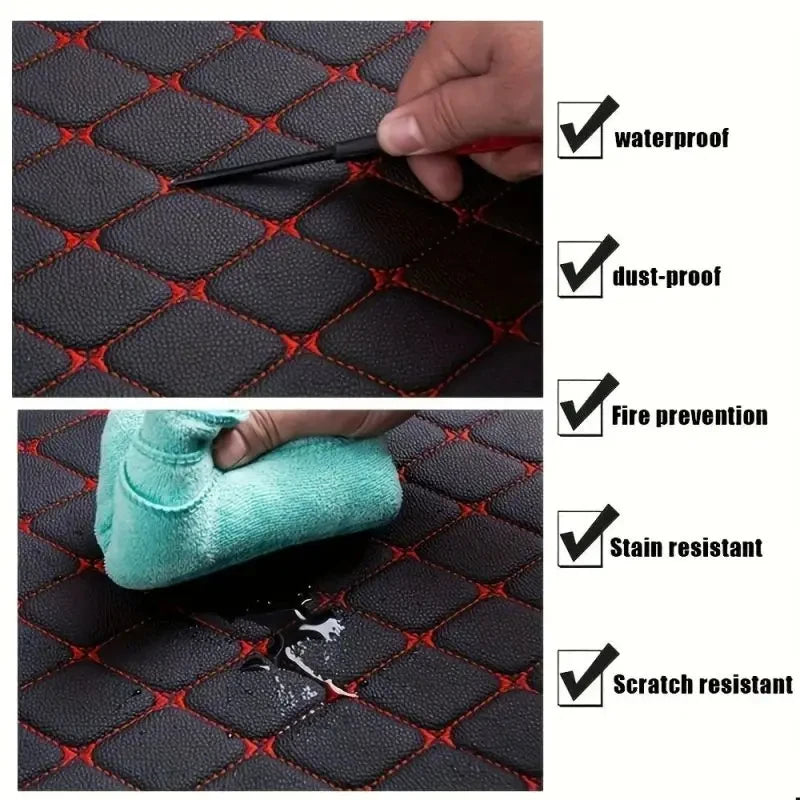 Custom Auto Luxury Leather Car Floor Mat For Seat Leon MK2 2006 2007 2008 2009 Car Mat Full Set Women Waterproof Accessories