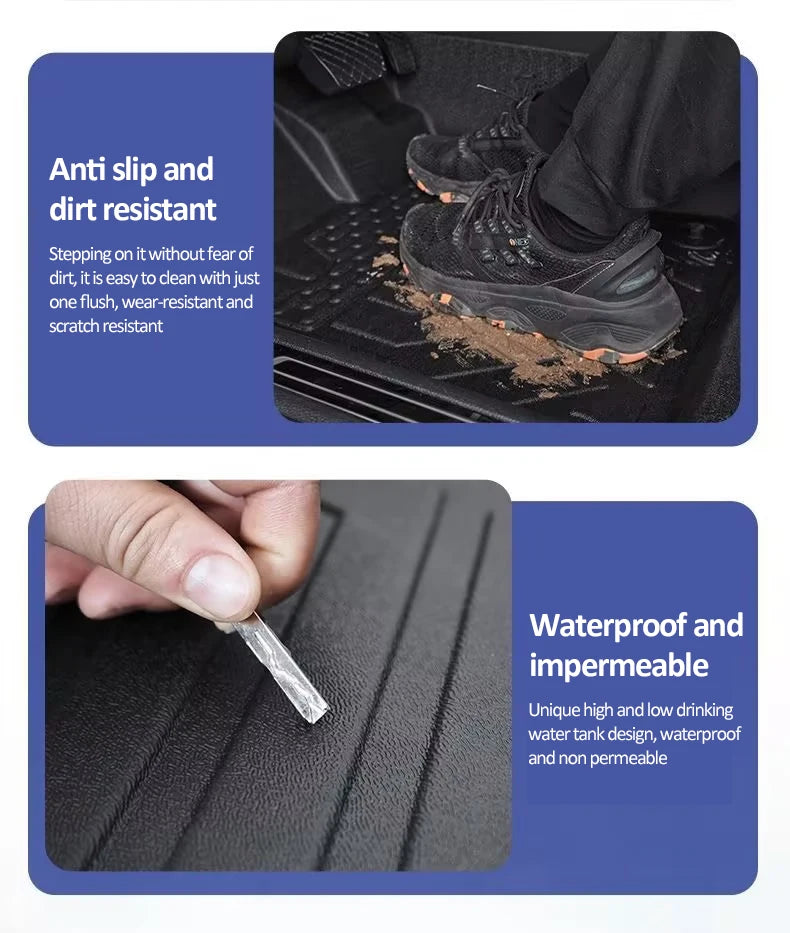 for Tank 500 Accessories Hi4-T 2022 2023 2024 LHD TPE Car Floor Mats Foot Liner Storage Pads Custom Waterproof Rug Accessories