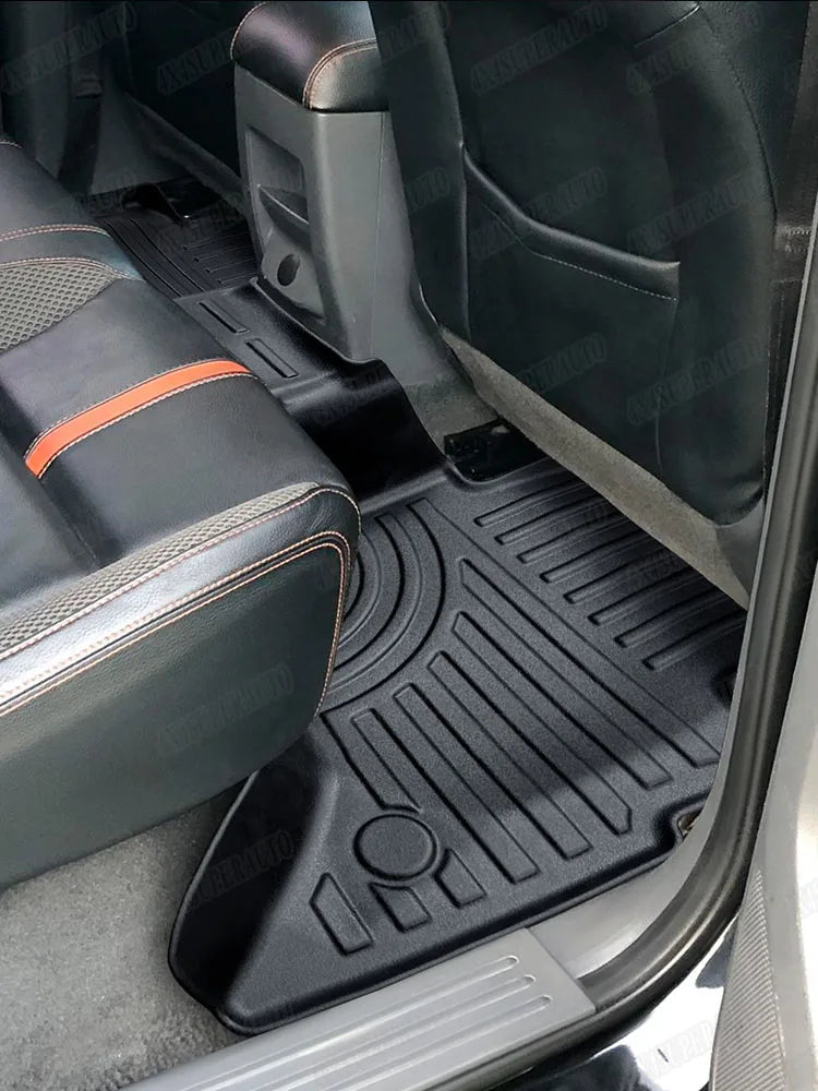 3D TPE Floor Car Floor Mats for Ford Ranger 2012-2021 T6 T7 T8 PX PX2 PX3 Wildtrak XLT Xl Double Cab PICKUP 4X4 Car Accessories
