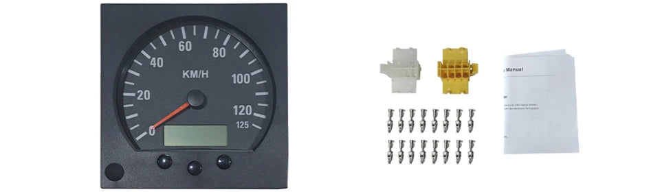ELING Newest Universal 140mm Diameter Truck Speedometer Odometer 0-125km/h With Backlight 9-36V