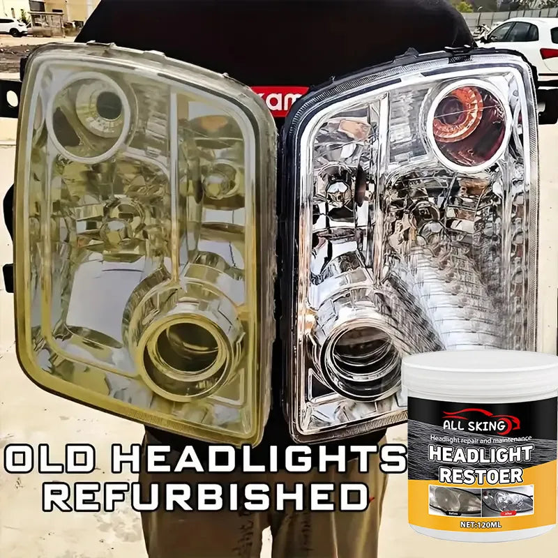 Car Headlight Restoration Polishing Kits Headlamp Scratch Remover Repair Cleaning Paste Remove Oxidation Headlight Polish Liquid