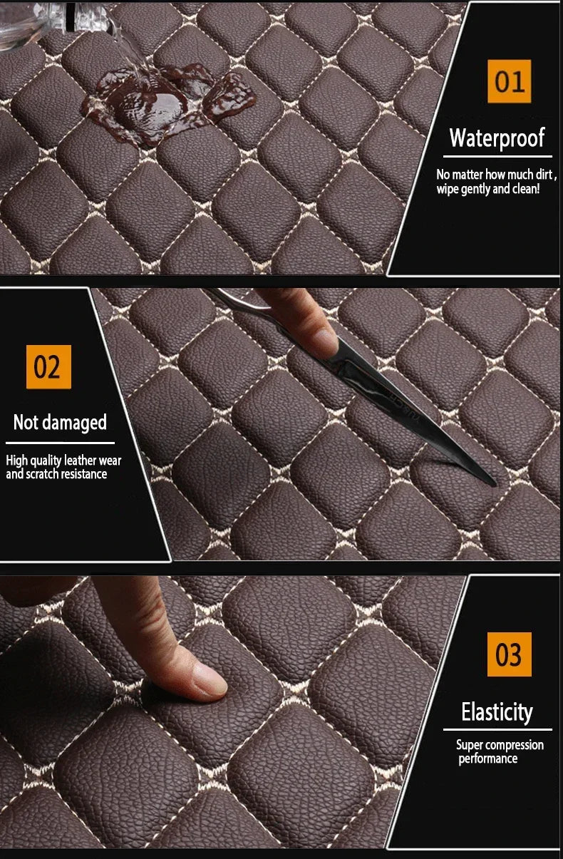 Car Trunk Mats For Peugeot 3008 2013 2014 2015 2016 2017 Auto Vehicles Cargo Liner Carpets Interior Accessories Products Covers