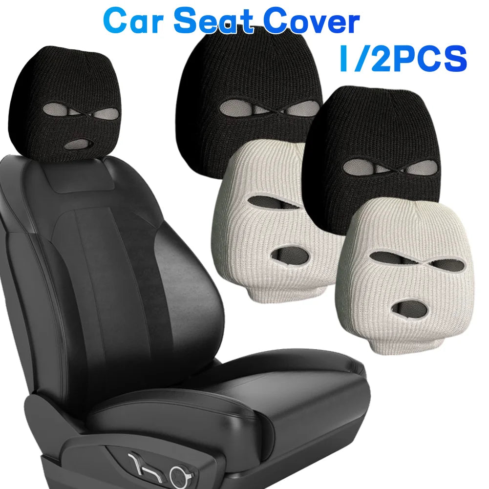 Car Seat Headcover Halloween Funny Mask Universal Car Seat Cover Decoration Car Seat Headcover Auto Interior Seats Decor