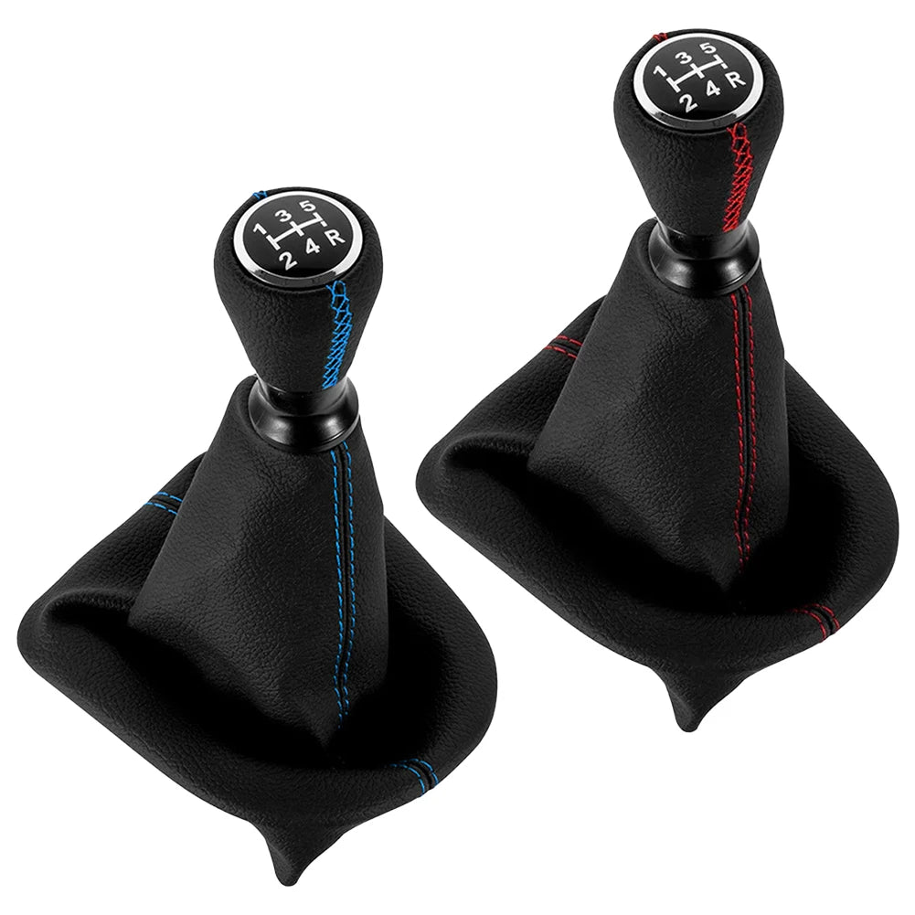 5-speed Gear Shift Knob For 207 307 406 For C3 FOR C4 C5 Manual Lever Gaiter Leather Shift Knob Gear Lever Boot Cover