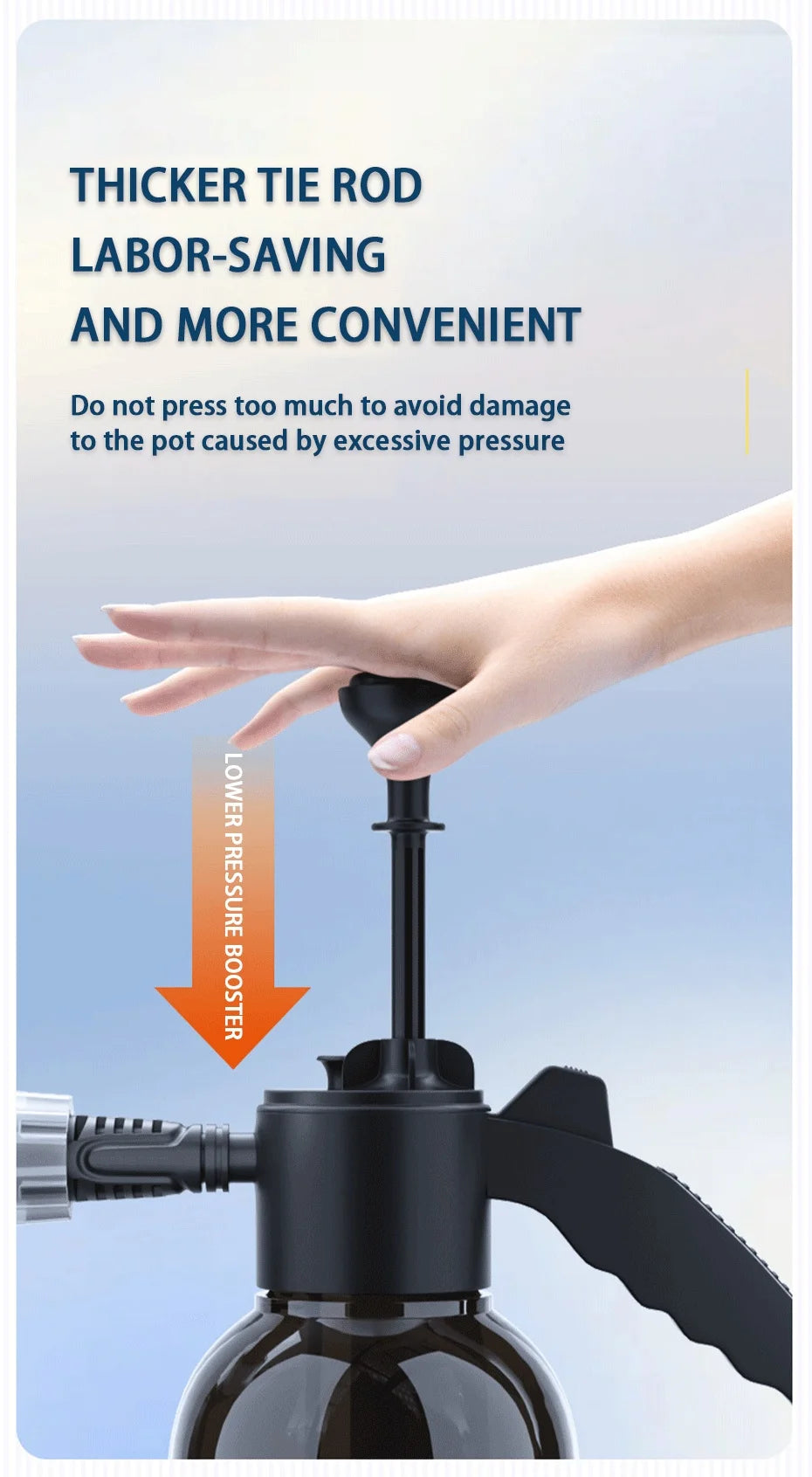 SEAMETAL 2L Hand Pump Foam Sprayer Pneumatic Washer Foam Snow Foam High Pressure Car Wash Spray Bottle for Car Home Cleaning