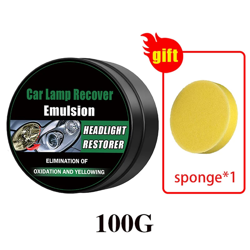 Car Headlight Restoration Polishing Sets Headlamp Scratch Remover Repair Cleaning Paste Remove Oxidation Headlight Polish Liquid