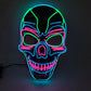 Halloween Carnival Party Costume Decoration Luminous LED Mask Halloween Mask LED Maske Light Up Party Masks for Glow Party