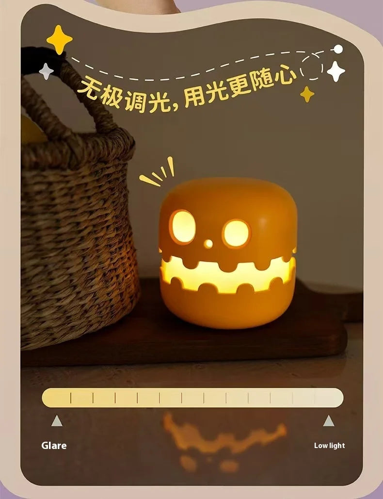 New creative ghost Halloween party decoration rechargeable atmosphere pumpkin lantern funny night light