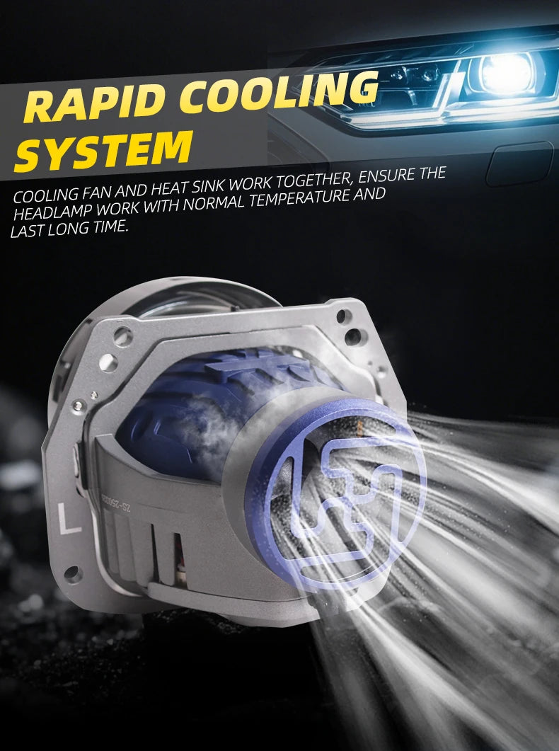 SANVI 3'' AF02 Bi Led Projector AFS Non-destructive Headlamp for Hella 3R G5 130W 6+3pcs Chips lamp Led Light Auto Acceesories