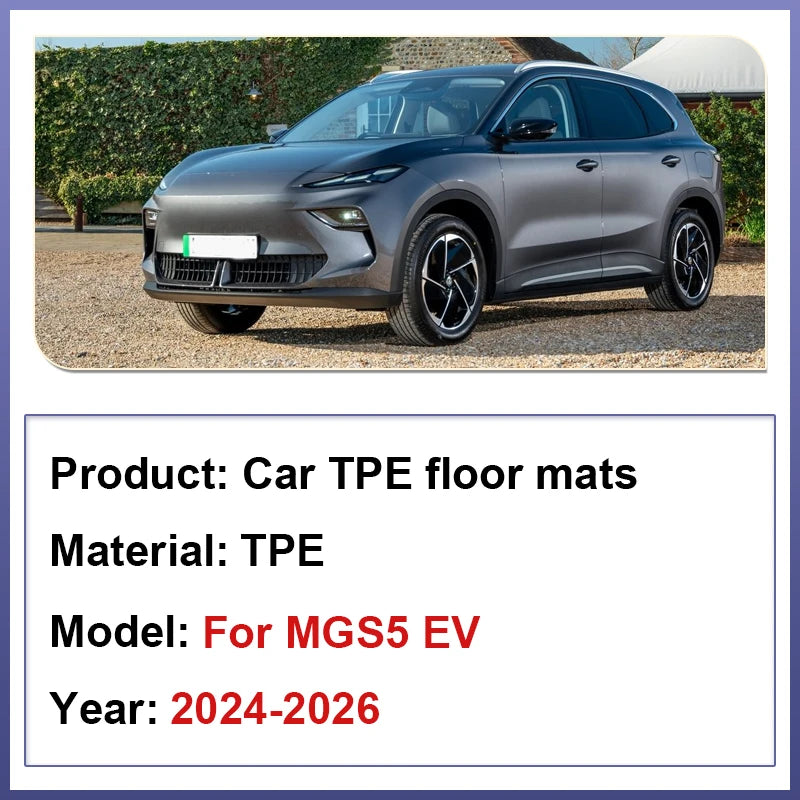 LHD For MGS5 EV ES34 2024 2025 MG ES5 TPE Floor Mats Cargo Foot Pad Tray Waterproof Full Set Rug Tappetos Internal Car Accessory