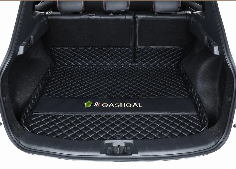 Leather Car Trunk Mats For Nissan Qashqai j11 2019 2020 2021 2022 Anti-Dirty Protector Tray Cargo Liner Accessories Styling F