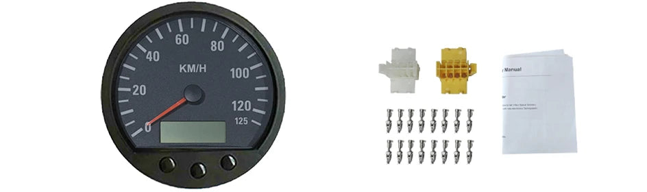 ELING Newest Universal 140mm Diameter Truck Speedometer Odometer 0-125km/h With Backlight 9-36V