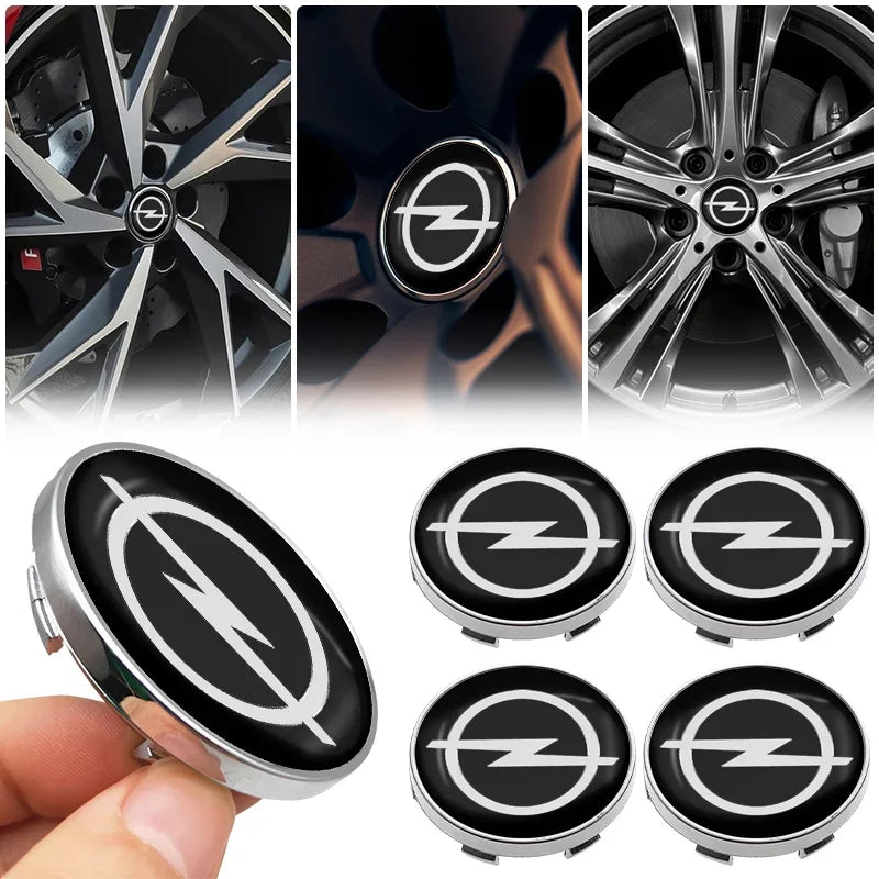 60mm Metal Car Wheel Hub Covers with Exquisite Stickers For Opel Insignia Astra Antara Meriva Zafira H G Cors