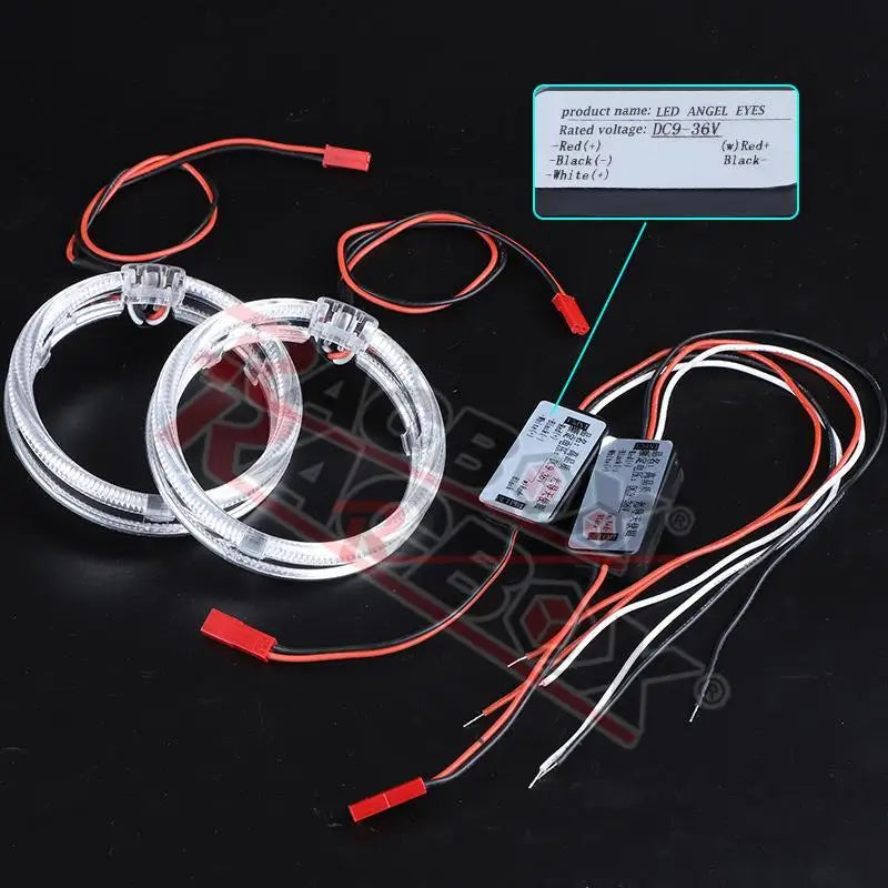 LED Projector Lens 2.5 Inch Bi LED High Low Beam Lights 80mm LED Halo for H4 H7 9005 9006 Car Headlight Bulbs Auto Diodes Turbo