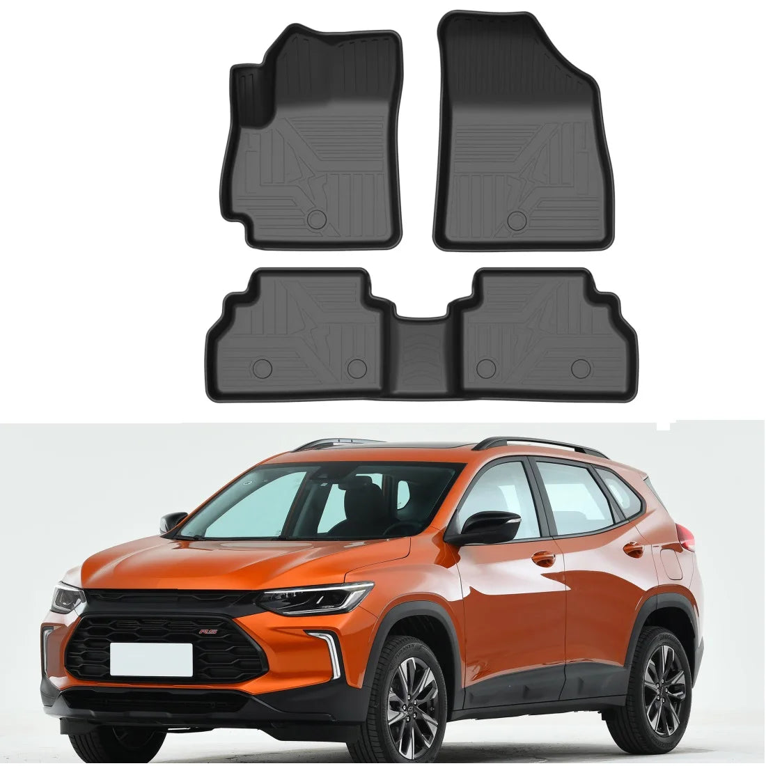 Interior Auto Accessories For Chevrolet Tracker Trax 2019 2020 2021 2022 2023 Floor Mats Rear Trunk Mats Car Parts TPE 3D Mats