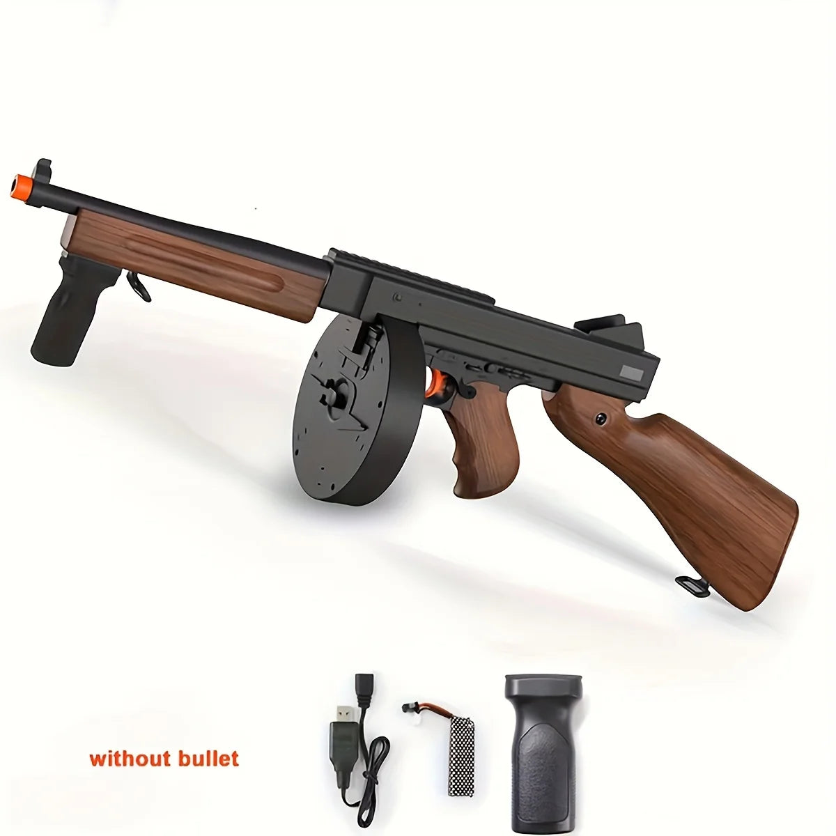 Large Thomson M1928 Blaster with Drum - Electric Automatic Blaster,Perfect Gift for Christmas, Halloween, Thanksgiving Outdoor G